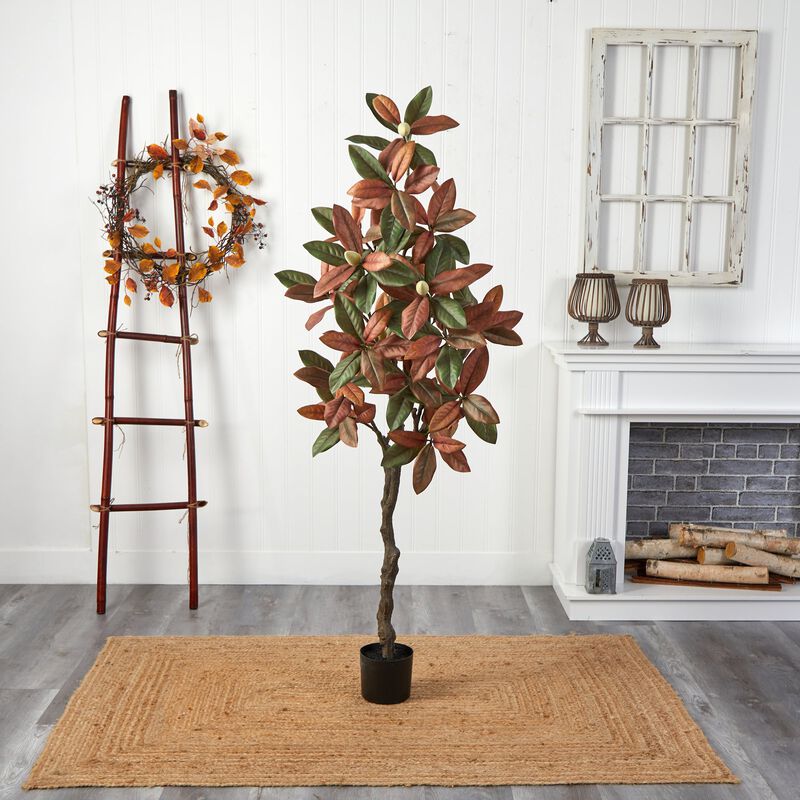 Hivvago 6 Feet Fall Magnolia Artificial Tree