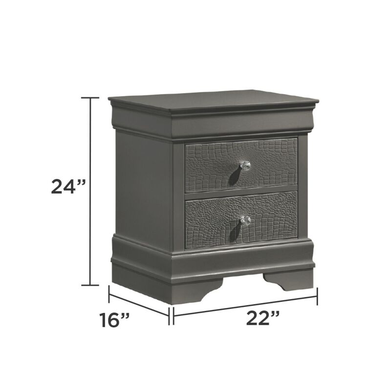 Virestiq Textured 2-Drawer Nightstand image number 2