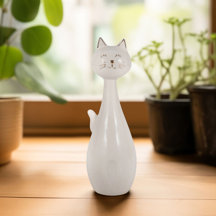 Solid Sitting Kitty Figurine