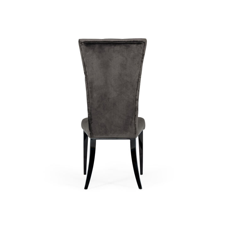Darley Modern Grey Velvet Dining Chair Set of 2