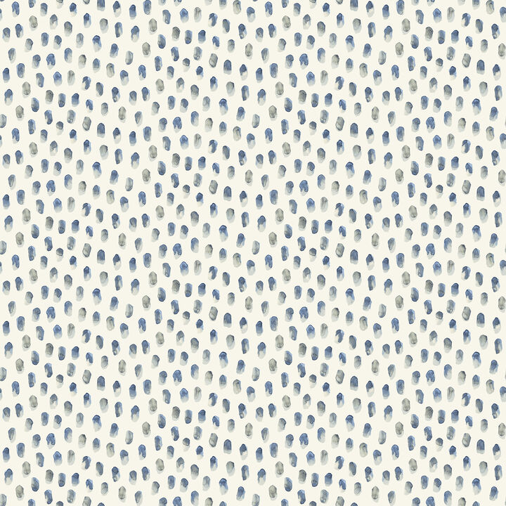 Sand Drips Blue Painted Dots Wallpaper (Set of 2)