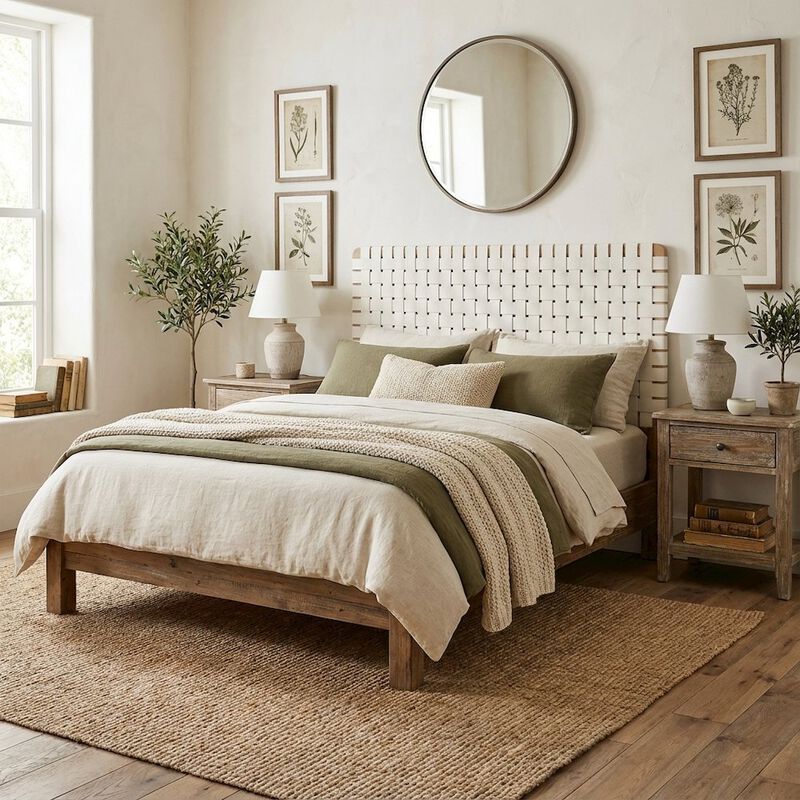 Vegan Leather Wall-Mount Headboard Queen Size with Durable Modern Design image number 3