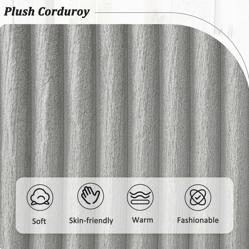 Merax Oversized Corduroy Sectional Sofa