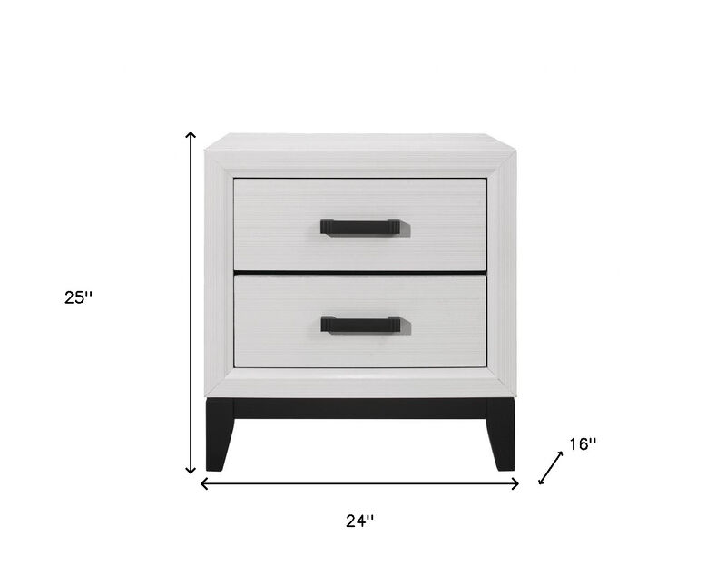 Modern Nightstand with 2 Drawers – Stylish Bedside Storage Table
