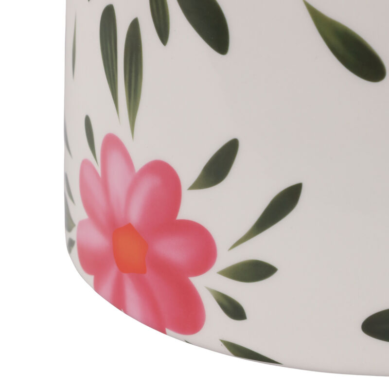 Pink Flowers Footed Planters image number 5
