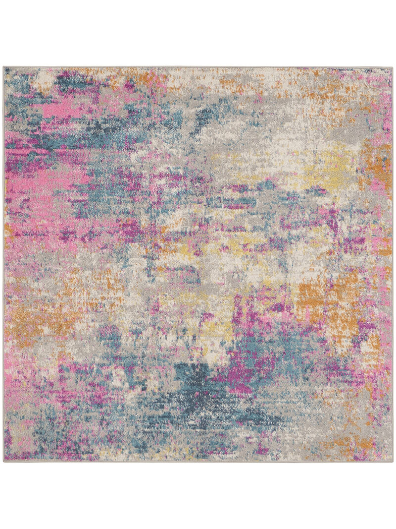 Passion PSN36 Ivory/Multicolor 4' x Square Rug