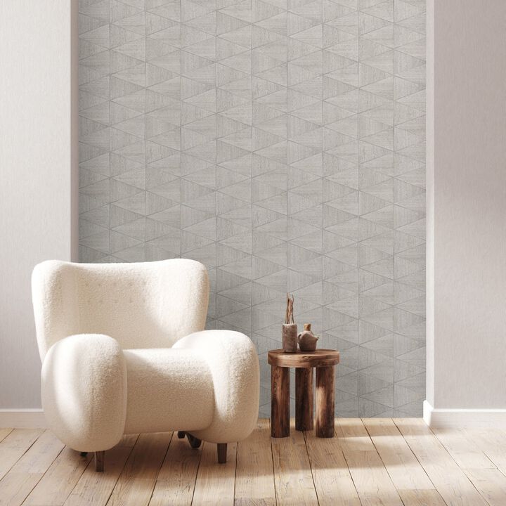 The Woods and Wicker Graphic Silver Grey Wallpaper 33355