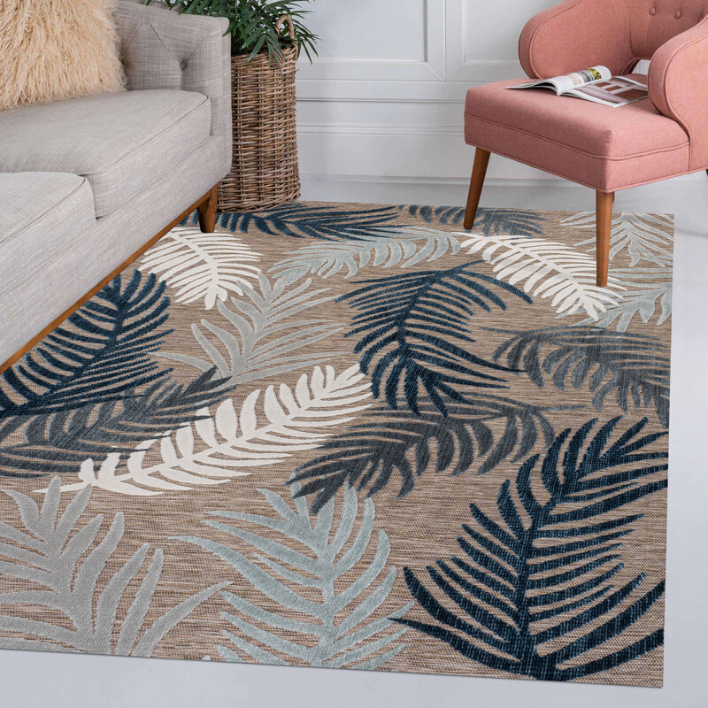 Montego High-Low Tropical Palm Area Rug
