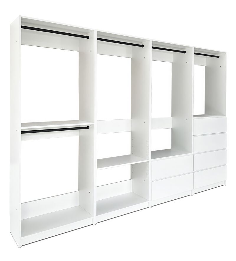 Prosper White Freestanding Walk in Wood Closet System