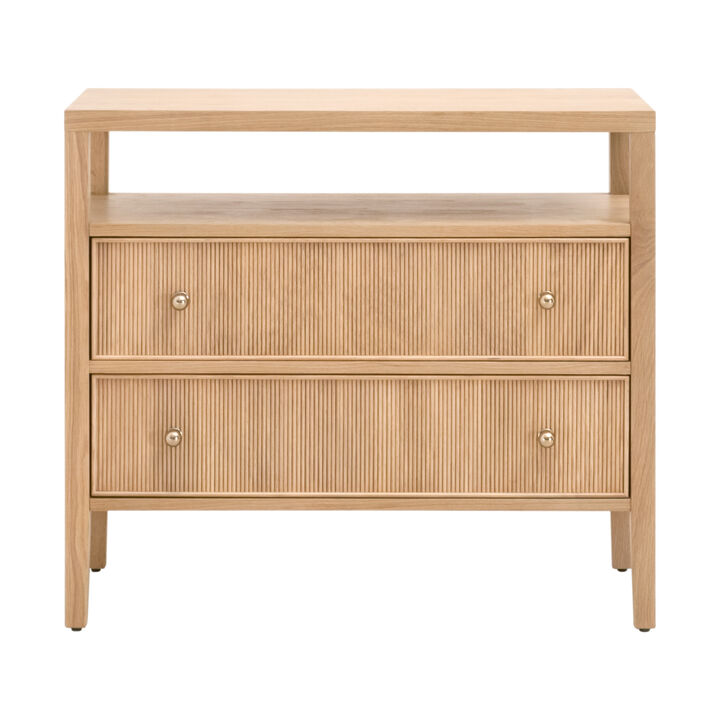 Highland Open Shelf 2-Drawer Nightstand