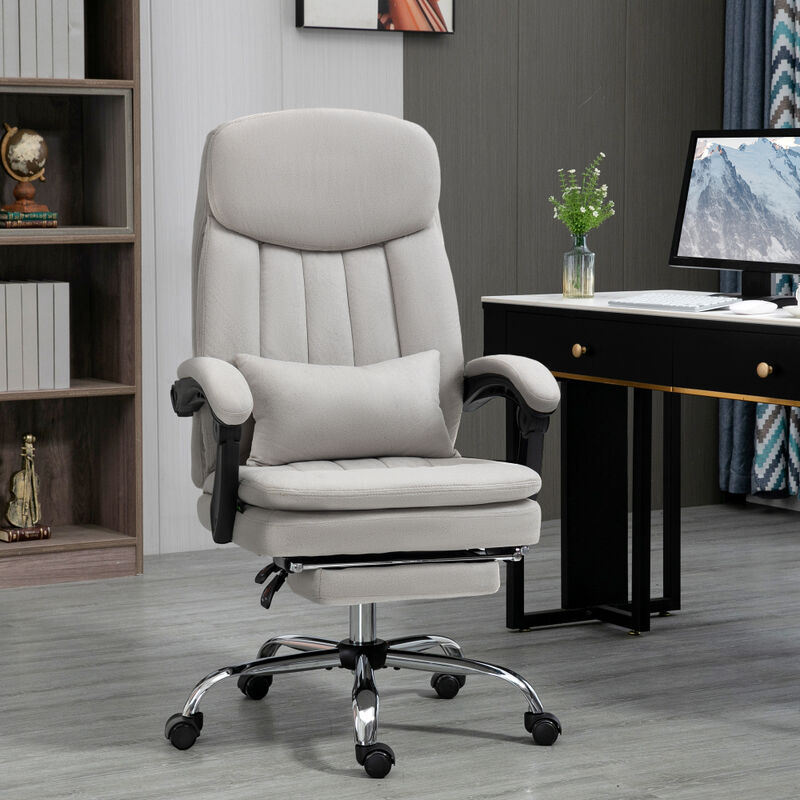 Massage Office Chair with Adjustable Height, Reclining Back, and Rolling Base