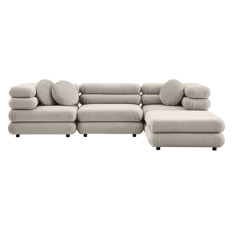 Jubilee 4-Piece Modular Performance Velvet Sectional Sofa image number 8