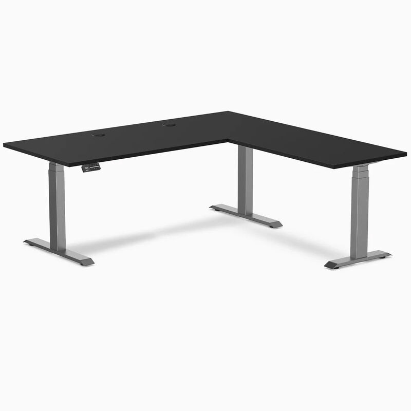 Desky Eco L-Shape Laminate Sit Stand Desk image number 0