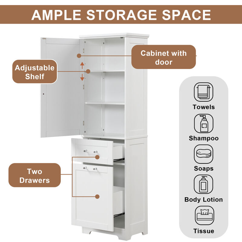 Tulklu Tall Bathroom Storage Cabinet image number 5
