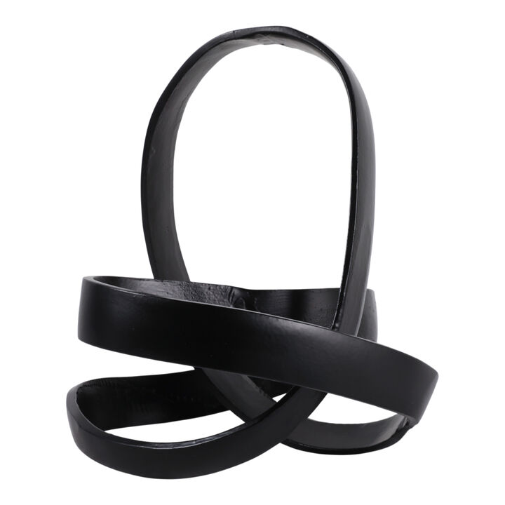 Ec 11.5" Large Metal Knot, Black