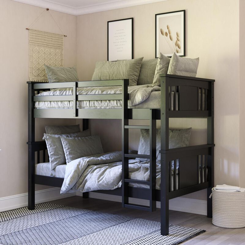 Oakview Twin Over Twin Wood Bunk Bed