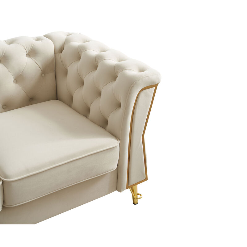 Marpwo Tufted Velvet Sofa image number 5