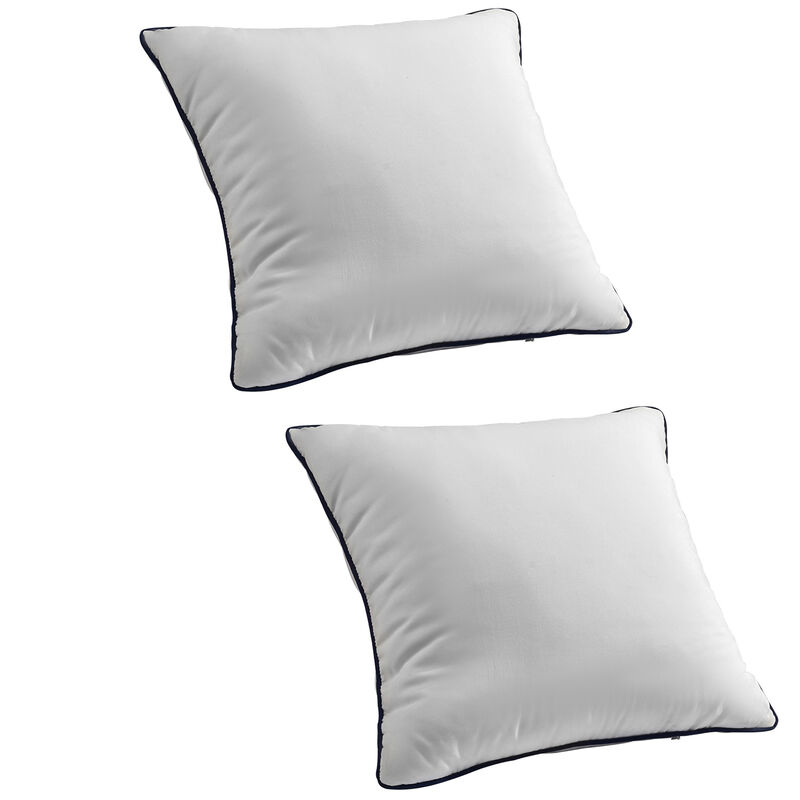 20 x 20 in Throw Pillow Inserts Pack of 2 White Down Alternative Pillows Square image number 0