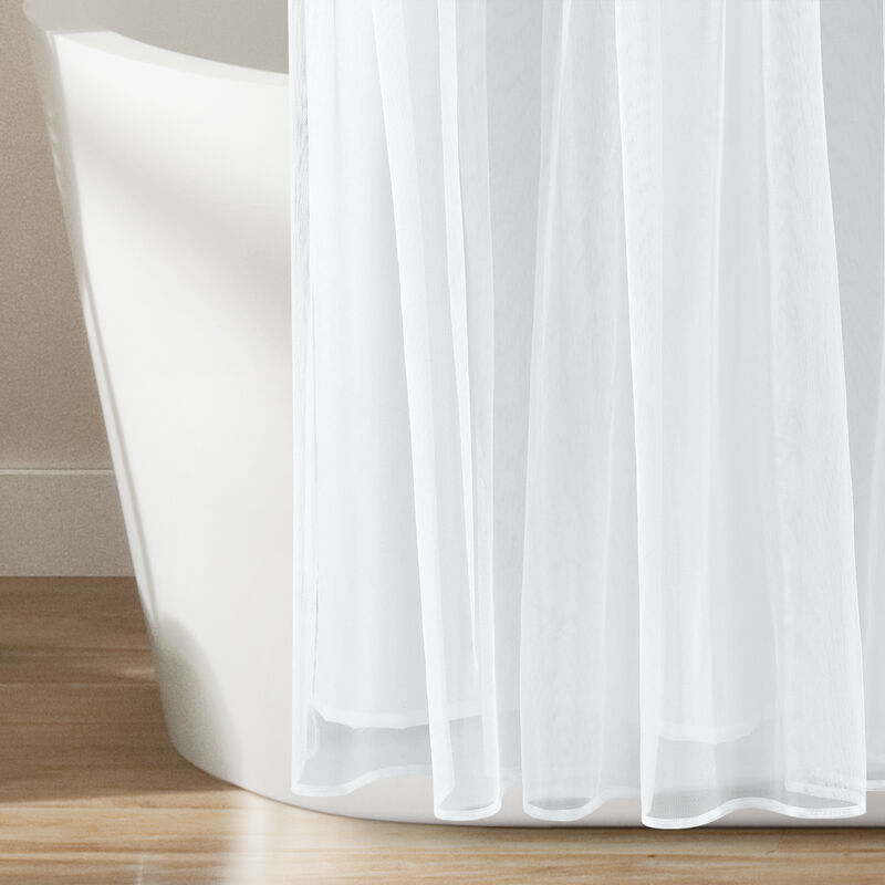 Tulle Skirt Colorblock Shower Curtain