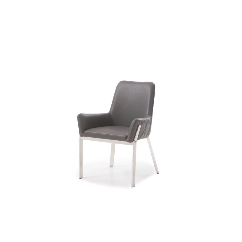 Robin Modern Grey Bonded Leather Dining Chair