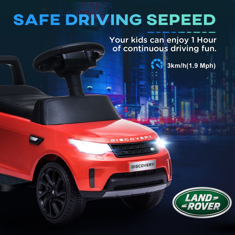 BreeBe 2 in 1 Land Rover Licensed 6V Ride on Car Sliding Car Battery Powered Electric Car w/ Headlights Music Horn image number 6