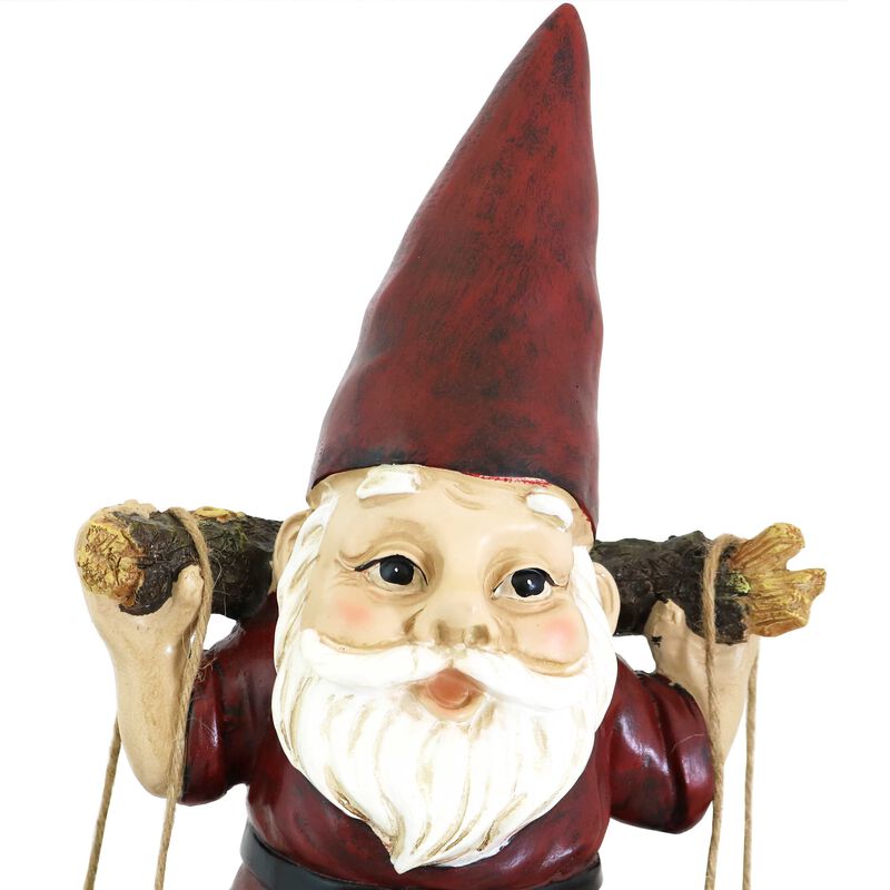 Sunnydaze Peter with a Pair of Pails Outdoor Garden Gnome - 14.25 in