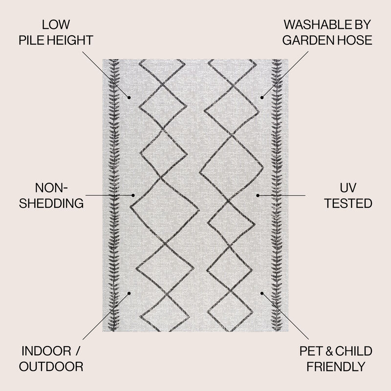 Derya Tribal Diamond Trellis Indoor/Outdoor Area Rug