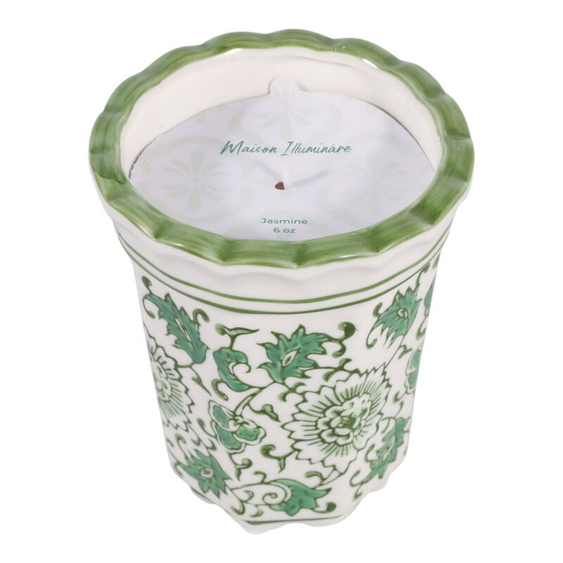 4" Fluted Chinoiserie Candle image number 2