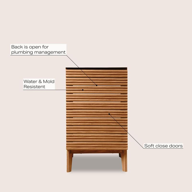 Jonathan Y 2-Shelf Bath Vanity Cabinet Only (Sink Basin Not Included)