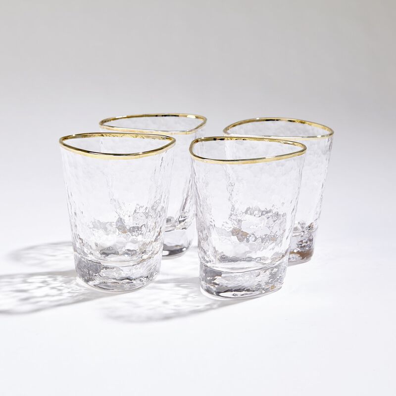 Set of 4 Hammered DOF Glasses