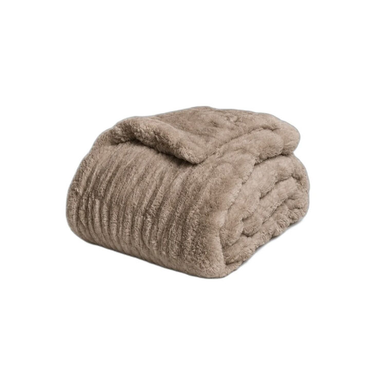 L.A. Escapade Large Faux Fur Throw Blanket