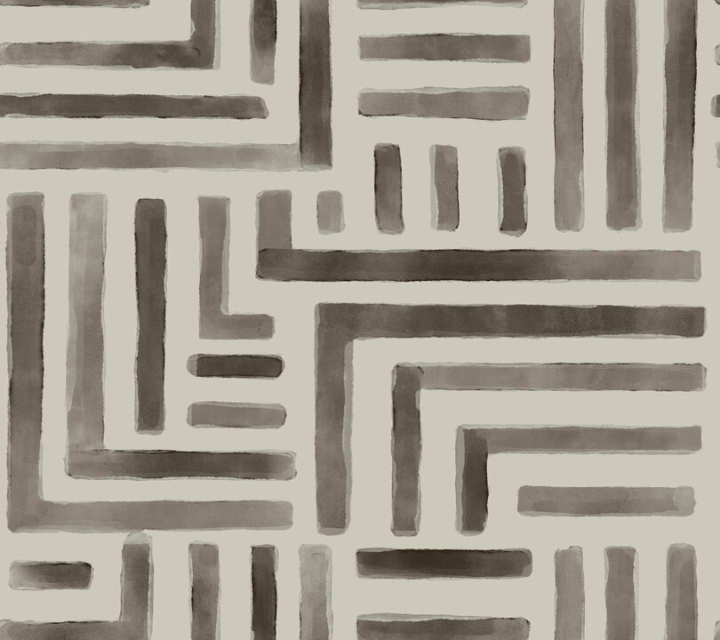 Painterly Labyrinth Warm Neutral Wallpaper (Set of 2)