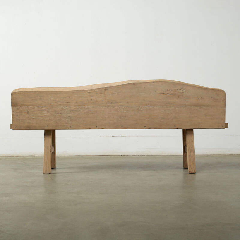 Vintage Elm Entryway Bench in Weathered Natural image number 6