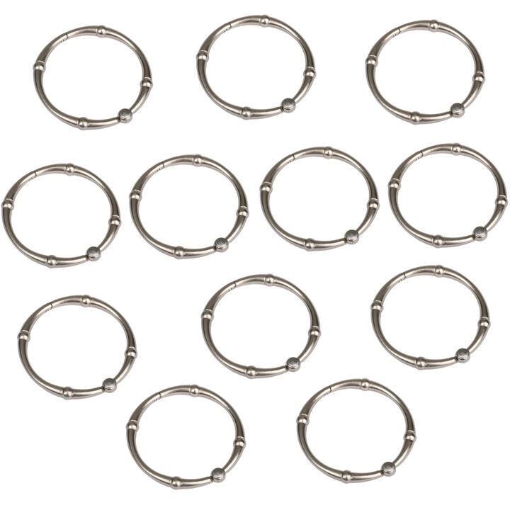 Utopia Alley Rust-Proof Zinc Shower Curtain Hooks with Clasp Closure, Shower Hooks Hangers for Bathroom, Kitchen Utensils, Curtains, Clothing, Towels etc - Set of 12