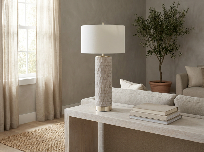 Cast Stone Table Lamp image number 1