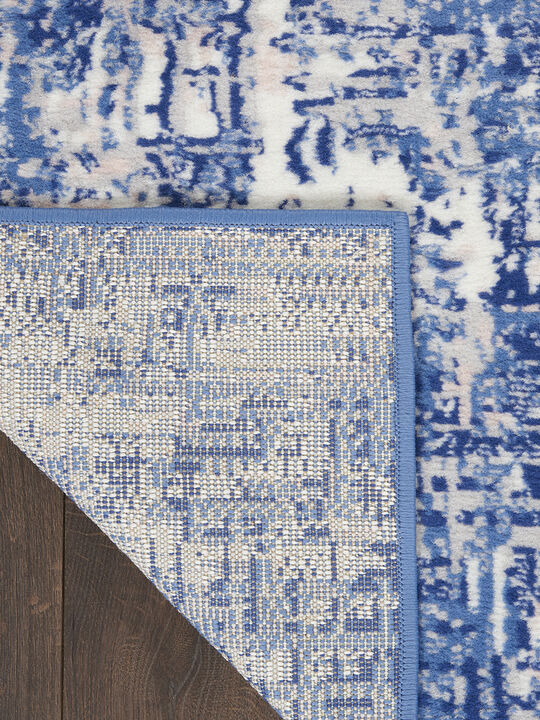 Whimsicle WHS08 Blue/Ivory 2' x 6' Rug