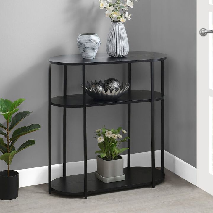 Convenience Concepts Designs2Go Simon 3 Tier Oval Entryway Hall Table