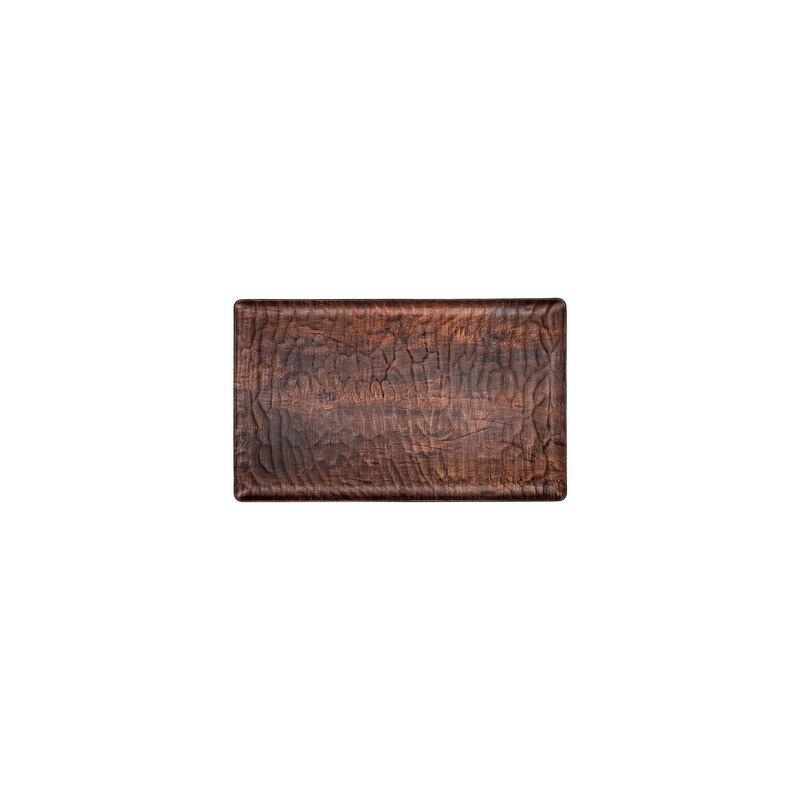 Turgla EcoGrain 10.5" x 6.5" Rectangular Brown Composite Plate (Set of 2) image number 2