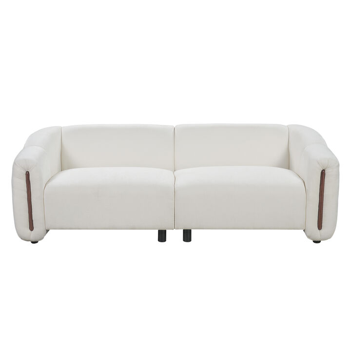 Vixba 87.4" Modern Curved Block Sofa