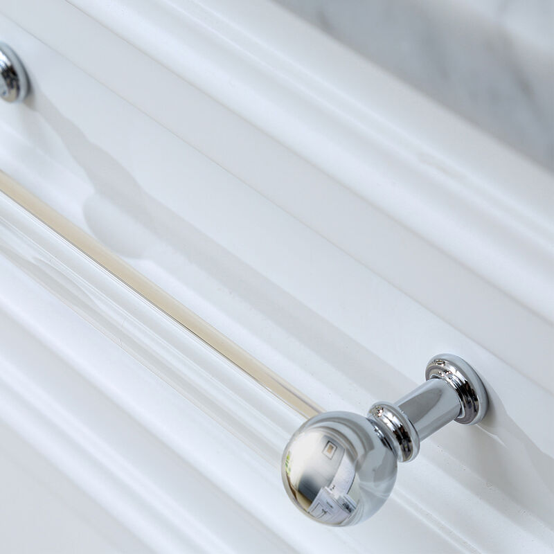 Derby 24 In. Single Sink Carrara White Marble Countertop Bath Vanity In Pure White