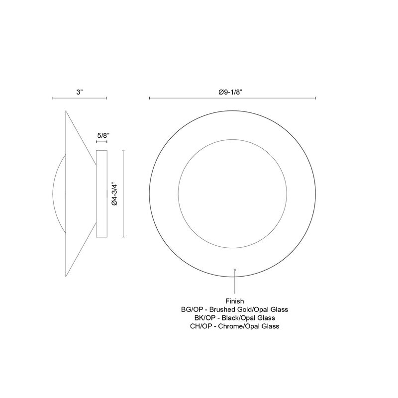 Cleo 9-in Dimmable LED Wall Sconce image number 9