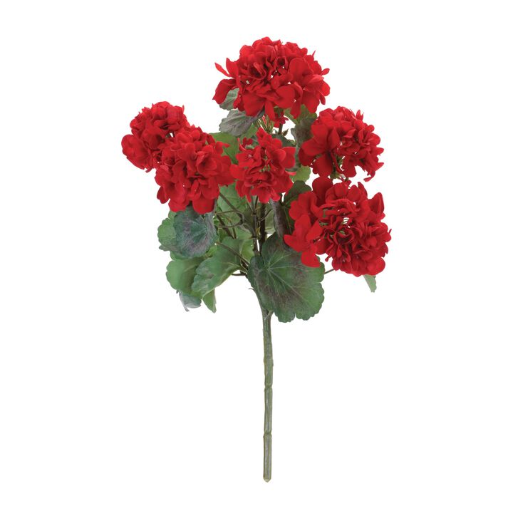 Set of 2 Geranium Floral Bushes for Vases, Centerpieces, or Garden Arrangements