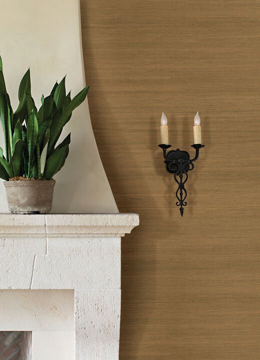 Caihon Bronze Sisal Grasscloth Wallpaper