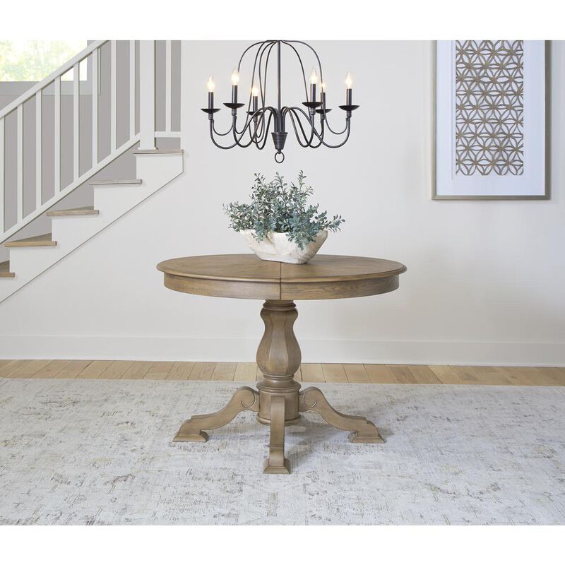 Liberty Furniture Opt 5 Piece Pedestal Table Set in Rubberwood Solids w/ White Oak & Birch Veneers image number 3