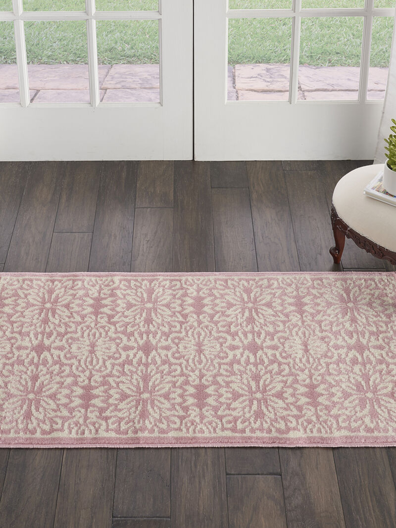 Jubilant JUB06 Ivory/Pink 2'3" x 7'3" Rug
