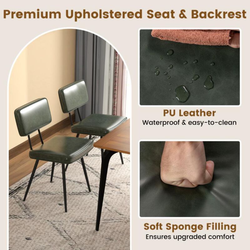Hivvago Dining Chair Set of 2 with Padded Backrest and Seat