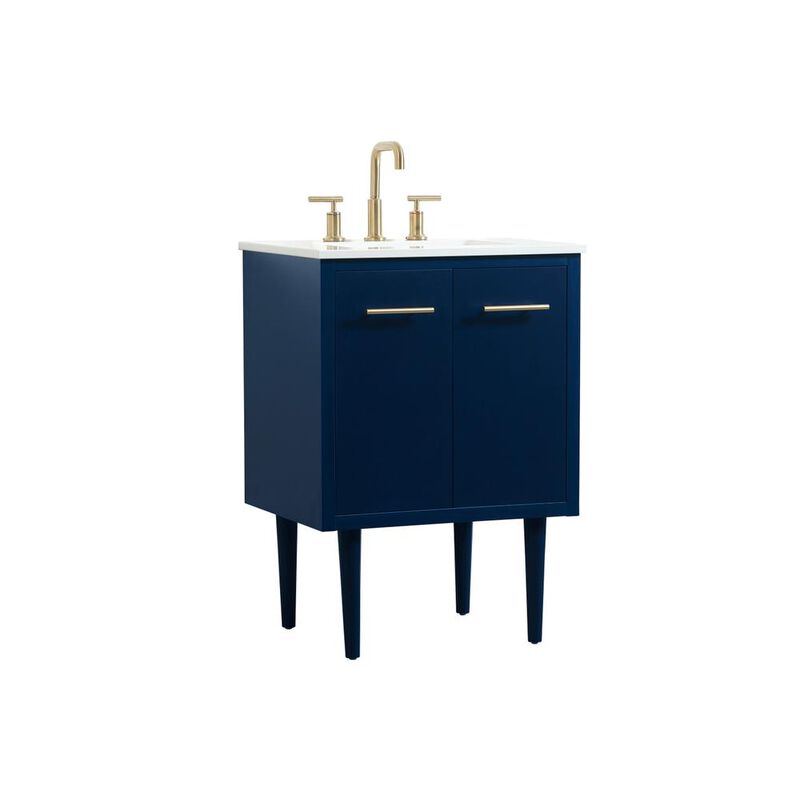 Elegant Kitchen and Bath 24 inch Single bathroom vanity in blue