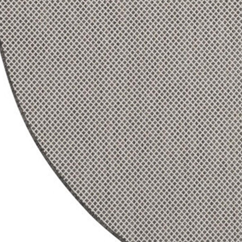 HomeRoots 6' Ivory And Charcoal Round Geometric Indoor Outdoor Area Rug image number 2