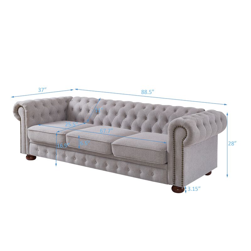 Dalf Chesterfield sofa image number 9