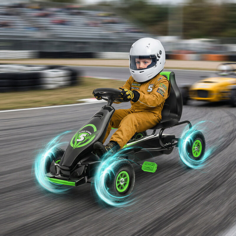 BreeBe Ergonomic Pedal Go Kart Kids Ride-on Toy with Tough, Wear-Resistant Tread image number 1